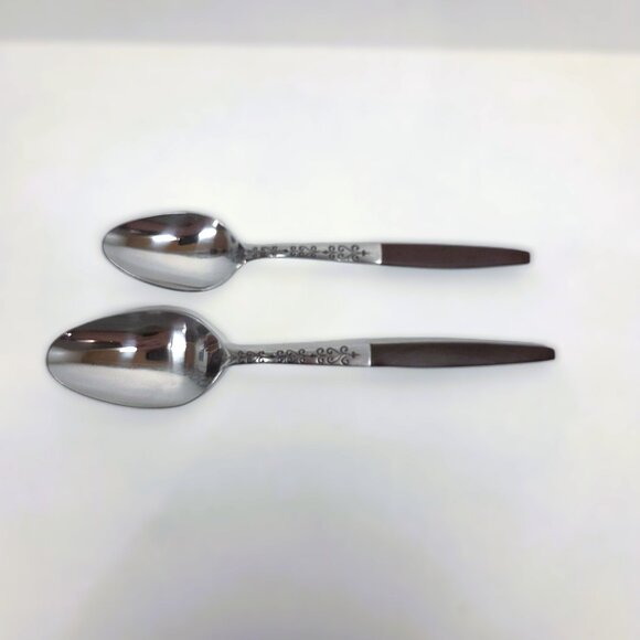 UNUSED Interpur INR2 Spoon Lot x2 Teaspoon Soup Tablespoon Discontinued Vtg - Picture 2 of 7